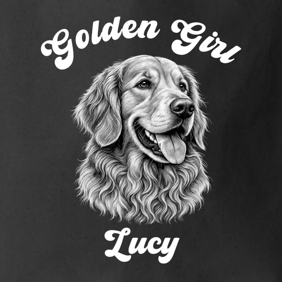 Golden Retriever Golden Boy Golden Girl Personalized Pet Name Tote Bag - Front - Close-up