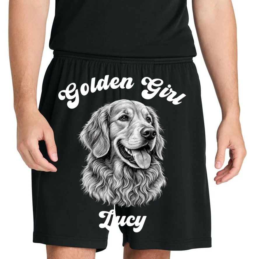 Golden Retriever Golden Boy Golden Girl Personalized Pet Name Men's Shorts - Front 1