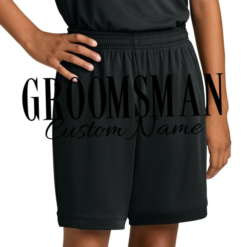 GROOMSMAN Personalized Bachelor Trip Kids Shorts - Front 1