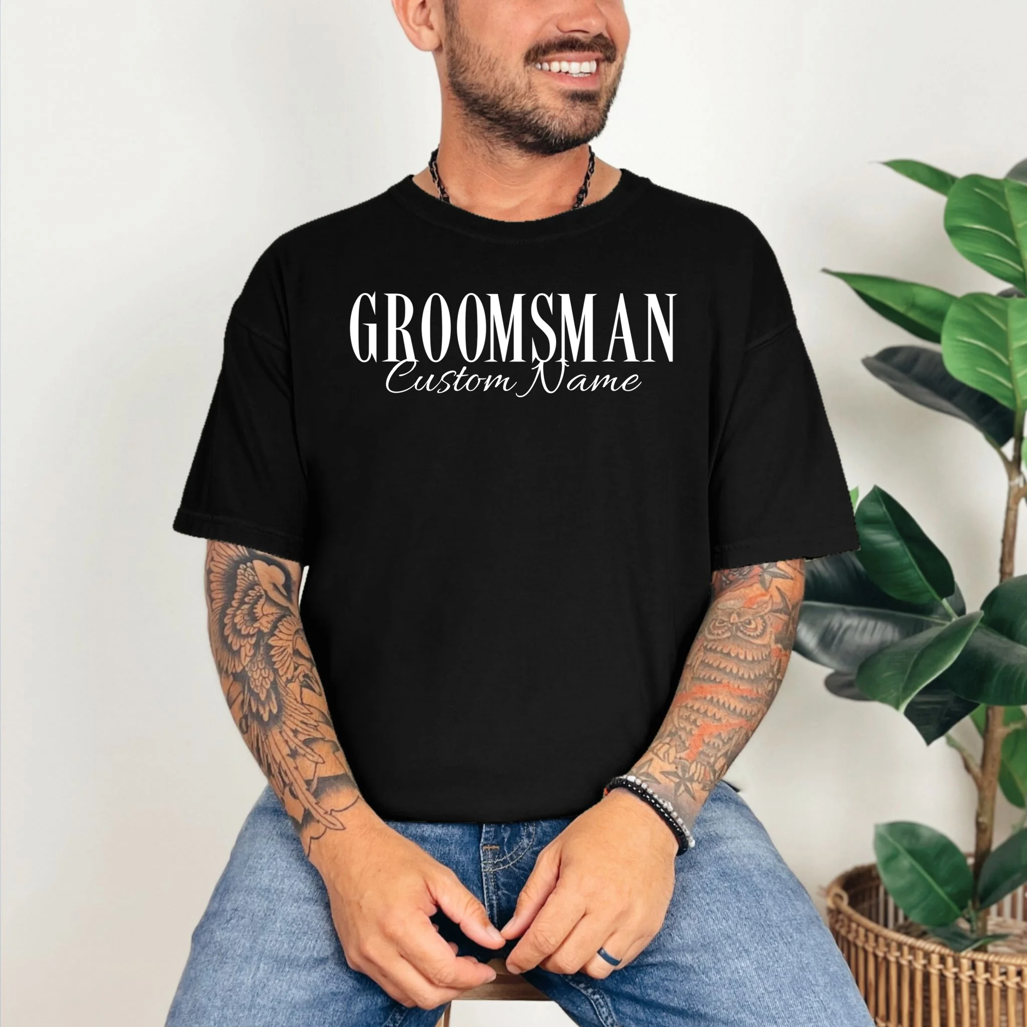 GROOMSMAN Personalized Bachelor Trip T-Shirt - Front 2