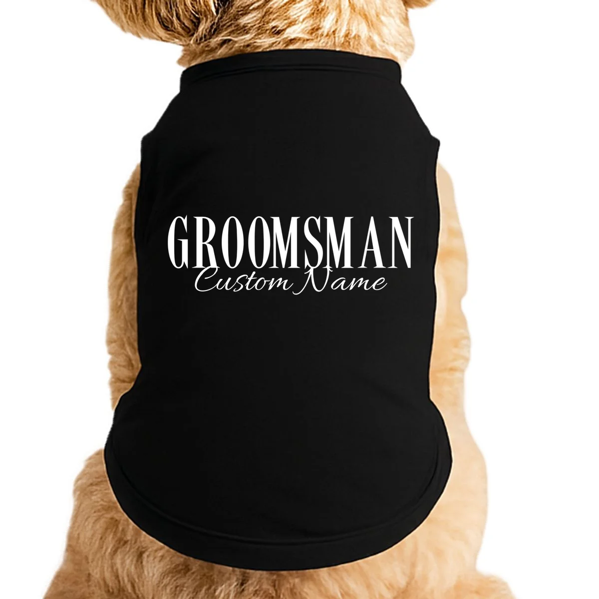 GROOMSMAN Personalized Bachelor Trip Doggie Tank - Front