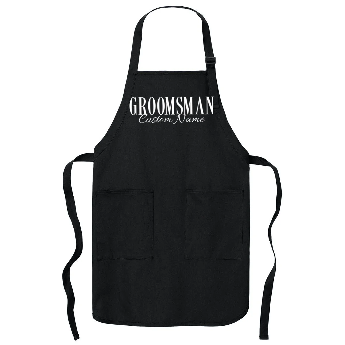 GROOMSMAN Personalized Bachelor Trip Apron - Front