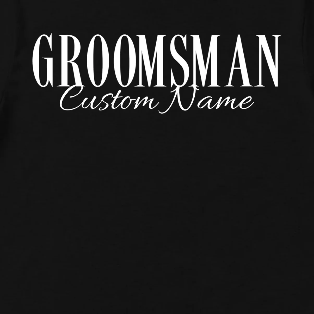 GROOMSMAN Personalized Bachelor Trip Men's T-Shirt - Front - Close-up