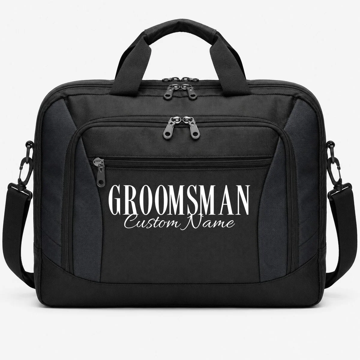 GROOMSMAN Personalized Bachelor Trip Briefcase - Front