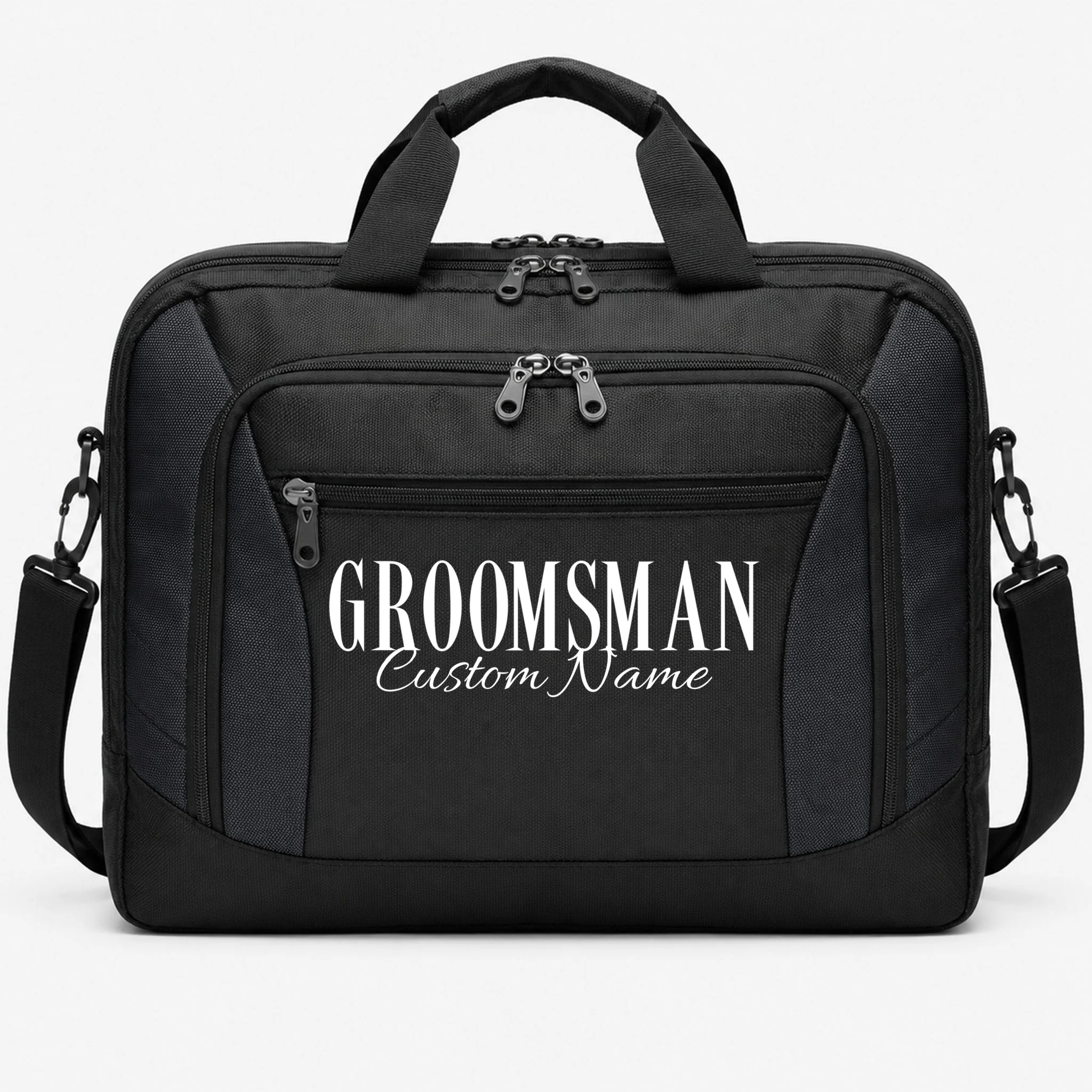 GROOMSMAN Personalized Bachelor Trip Briefcase - Front