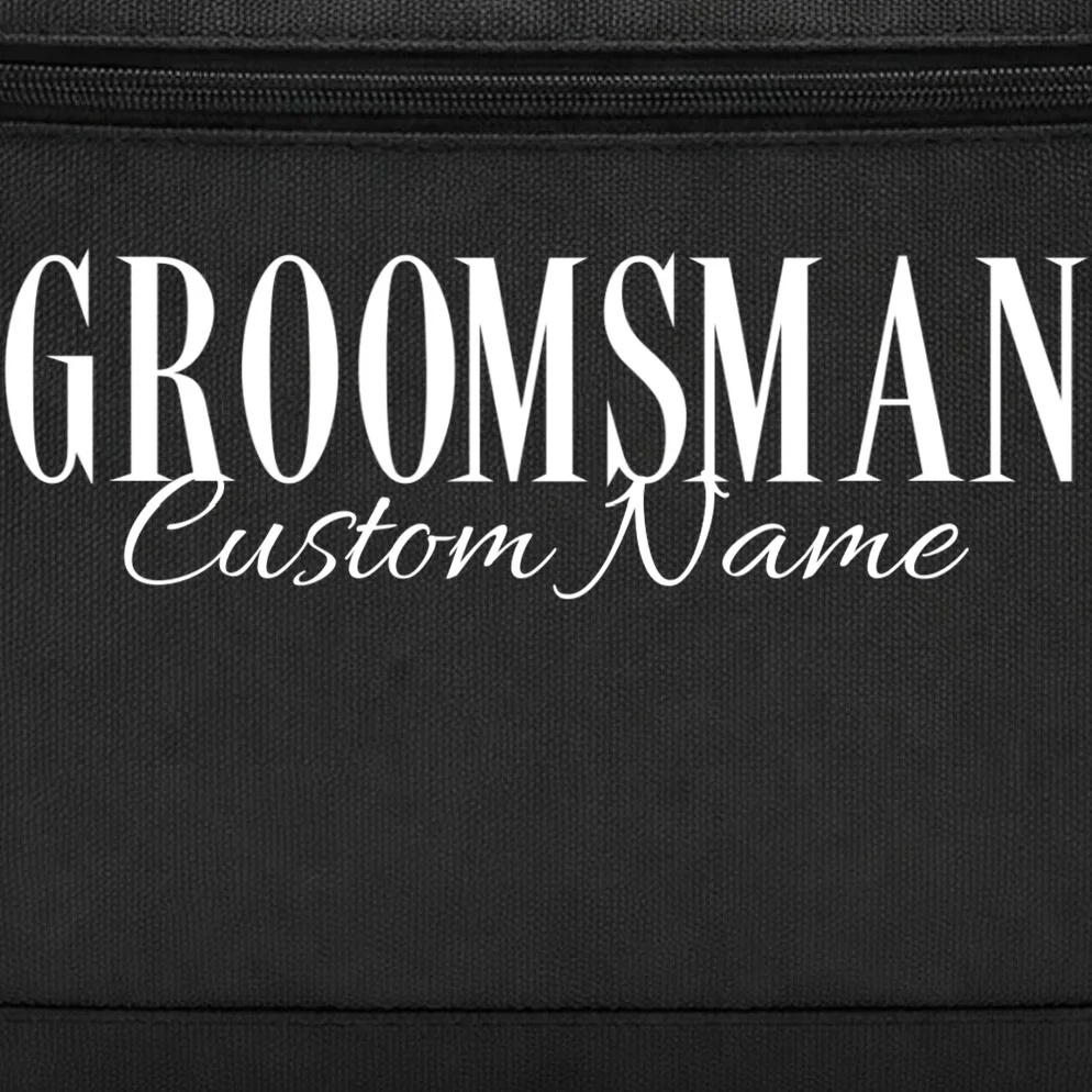 GROOMSMAN Personalized Bachelor Trip Briefcase - Front - Close-up