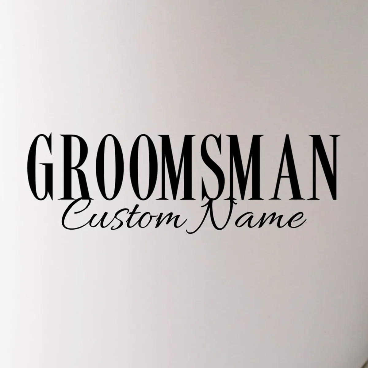 GROOMSMAN Personalized Bachelor Trip Mug - Front - Close-up
