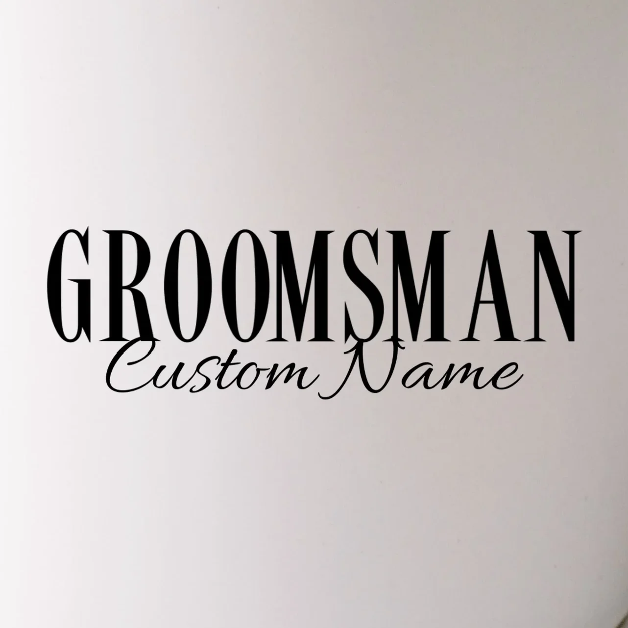 GROOMSMAN Personalized Bachelor Trip Mug - Front - Close-up