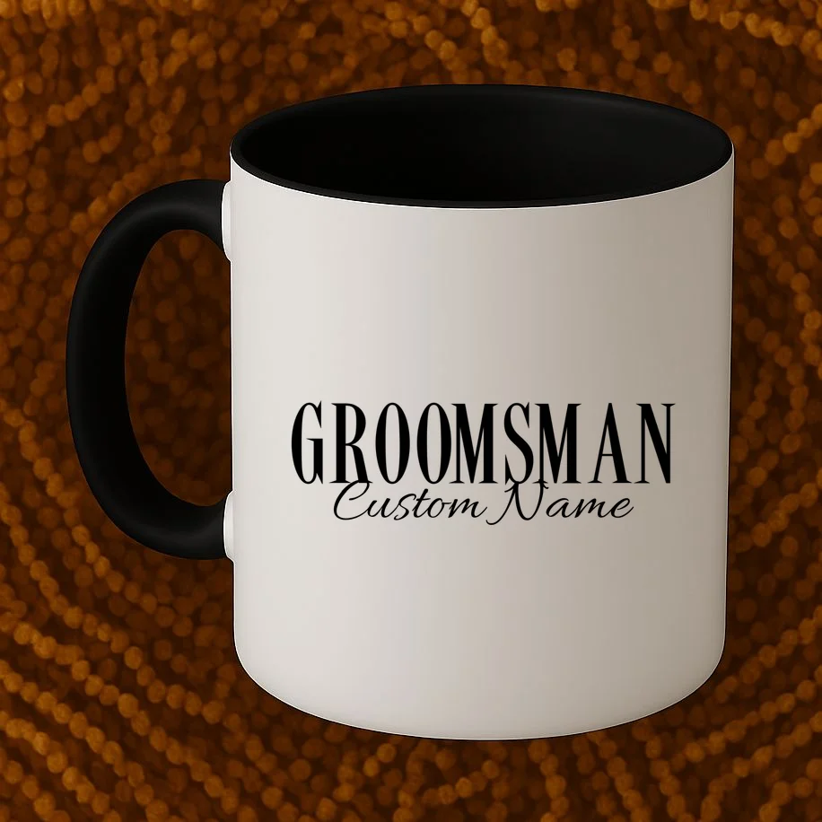 GROOMSMAN Personalized Bachelor Trip Coffee Mug - Front 1