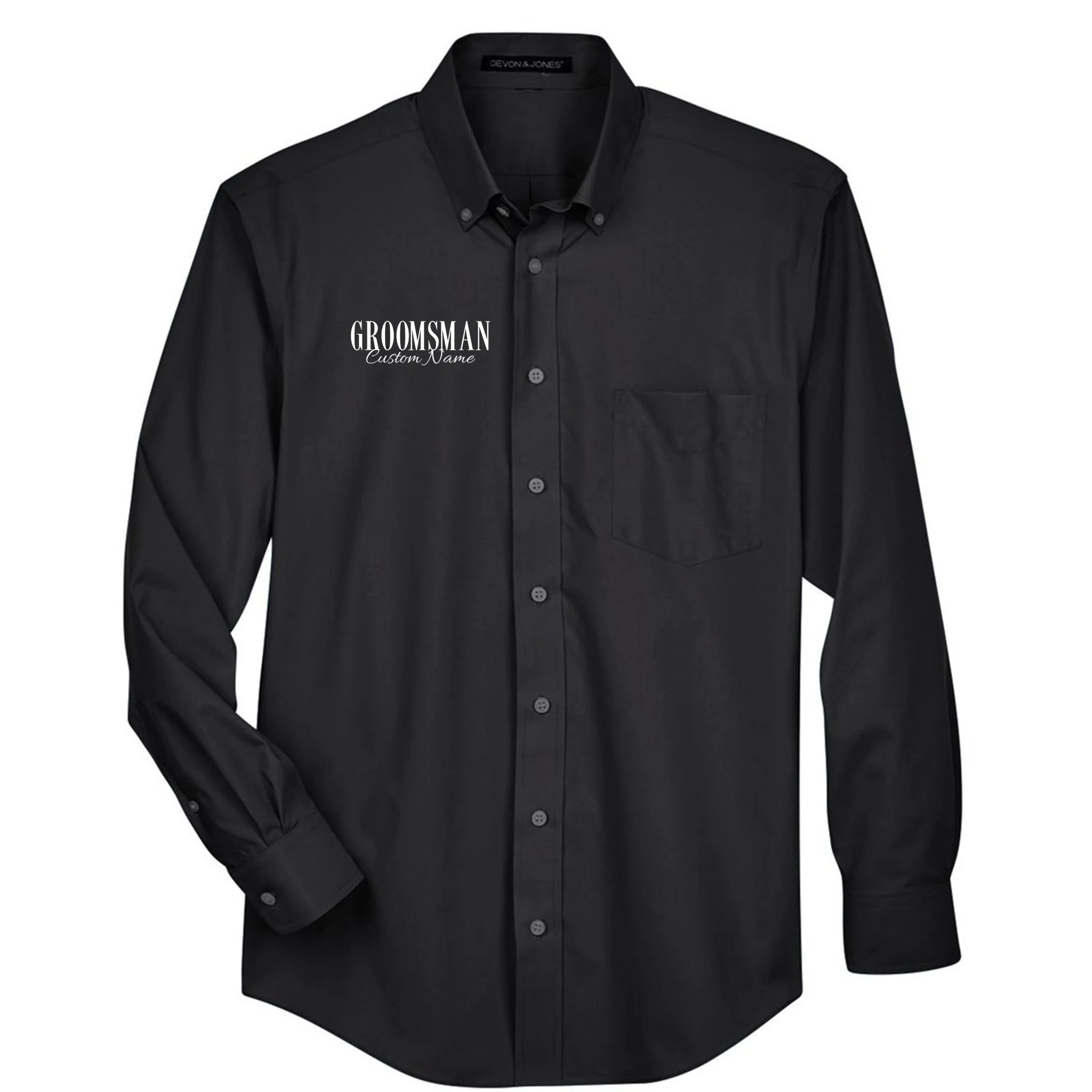 GROOMSMAN Personalized Bachelor Trip Men's Button Up - Front