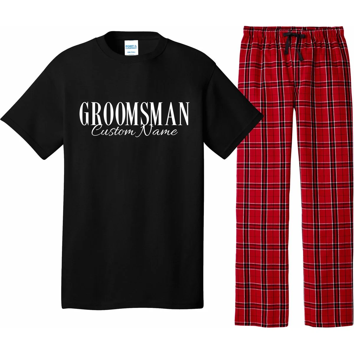 GROOMSMAN Personalized Bachelor Trip Pajama Set - Front