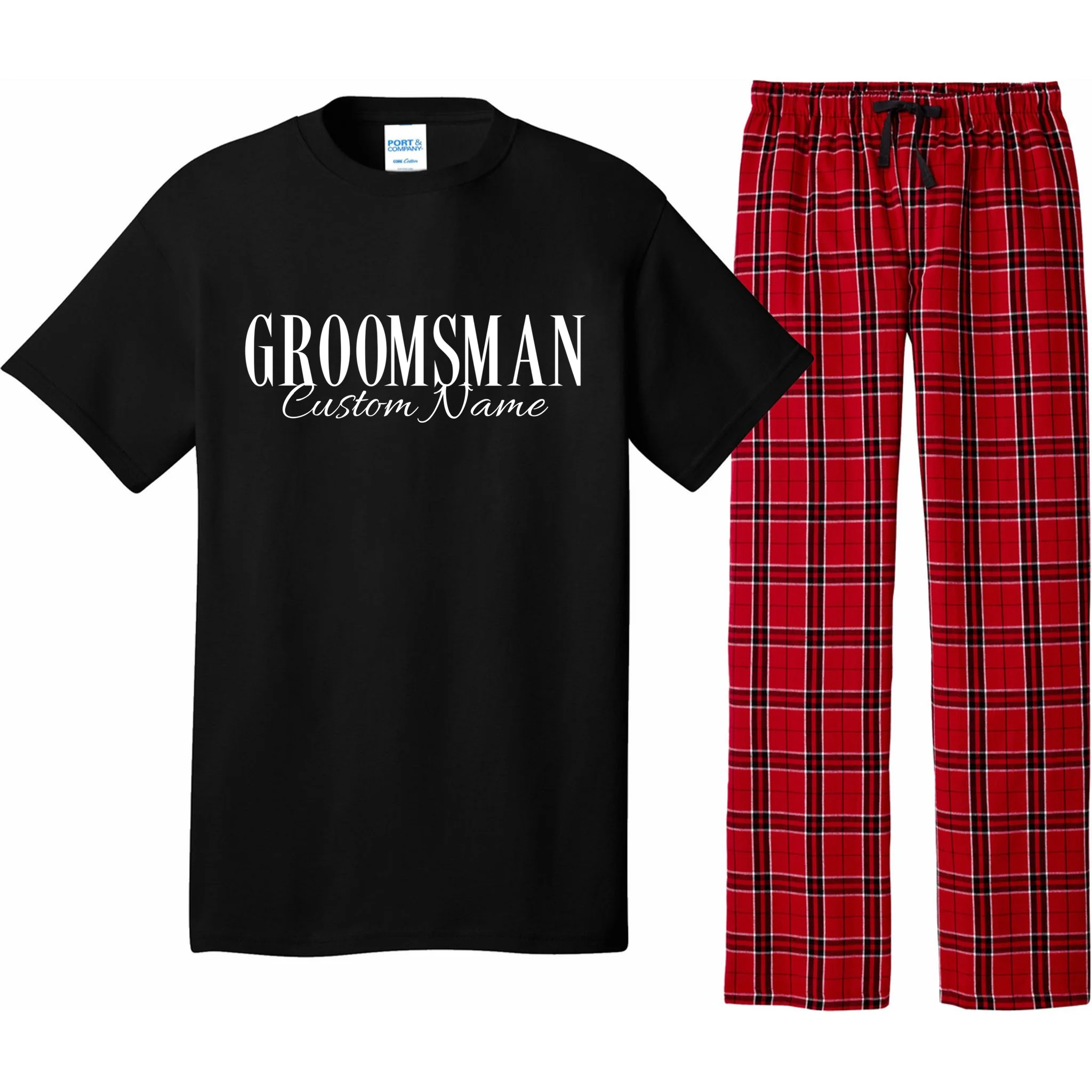 GROOMSMAN Personalized Bachelor Trip Men's Pajamas - Front