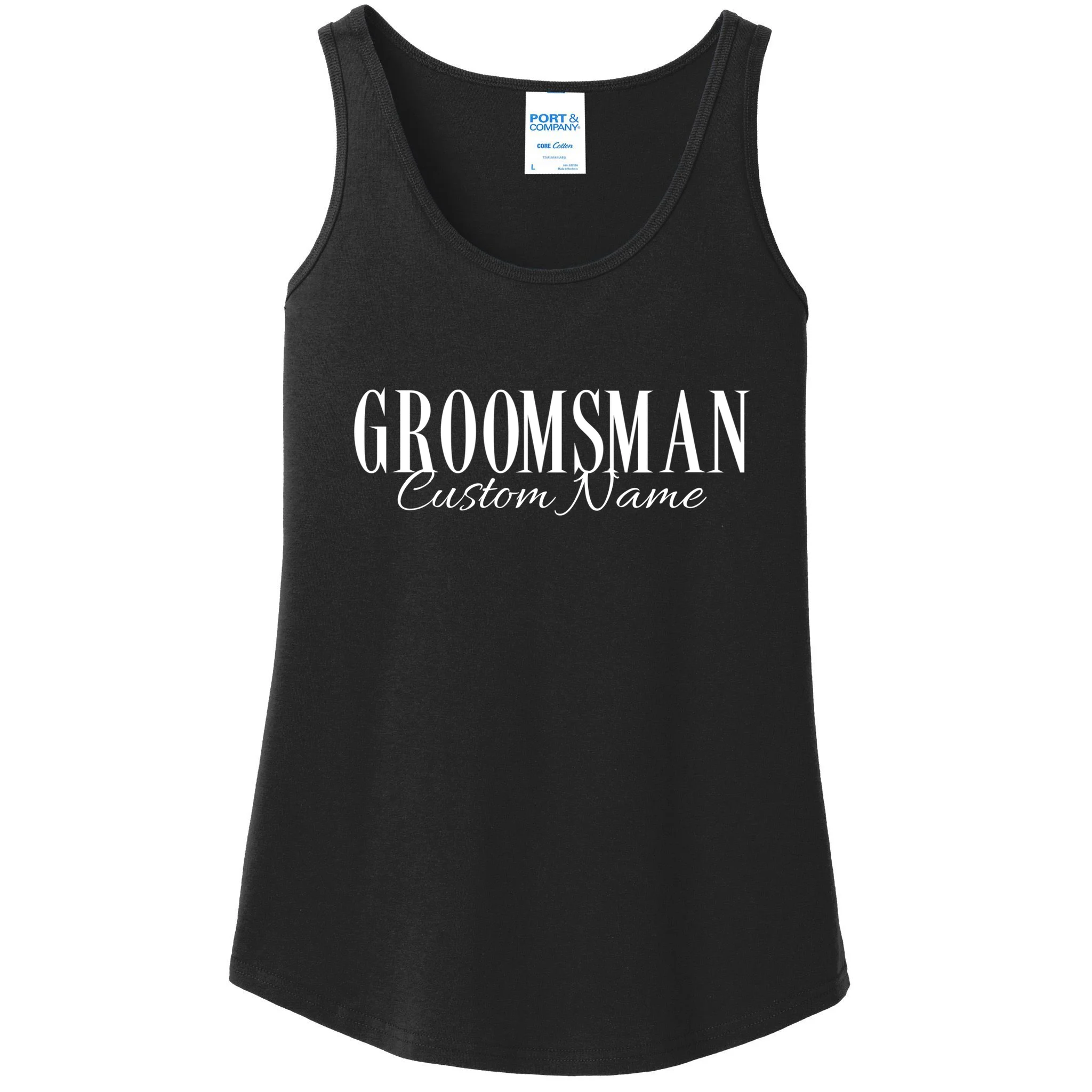 GROOMSMAN Personalized Bachelor Trip Women's Tank Top - Front