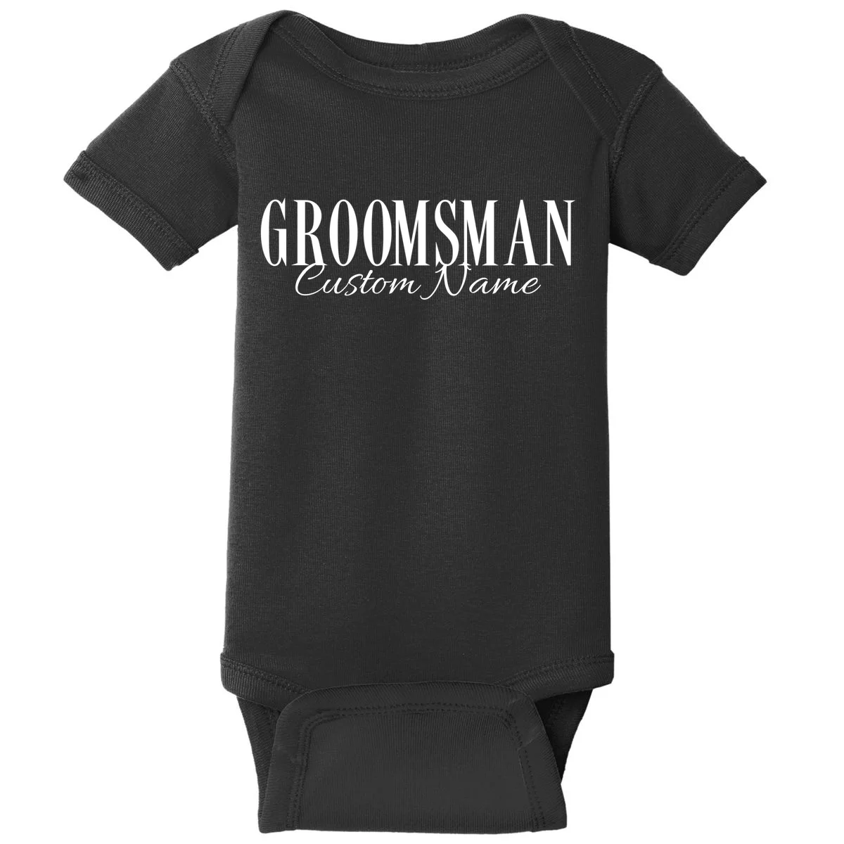 GROOMSMAN Personalized Bachelor Trip Baby Bodysuit - Front