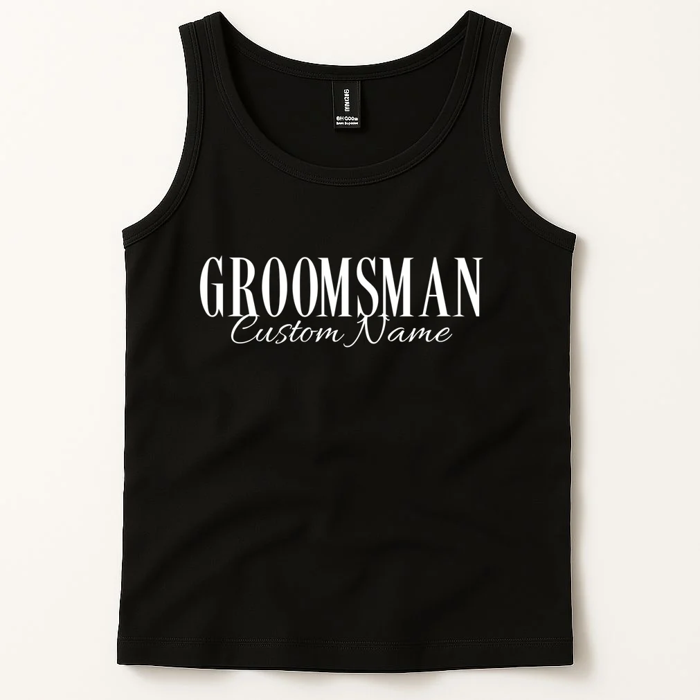 GROOMSMAN Personalized Bachelor Trip Tank Top - Front 1