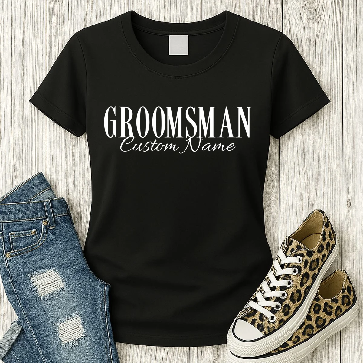 GROOMSMAN Personalized Bachelor Trip Women's T-Shirt - Front 2