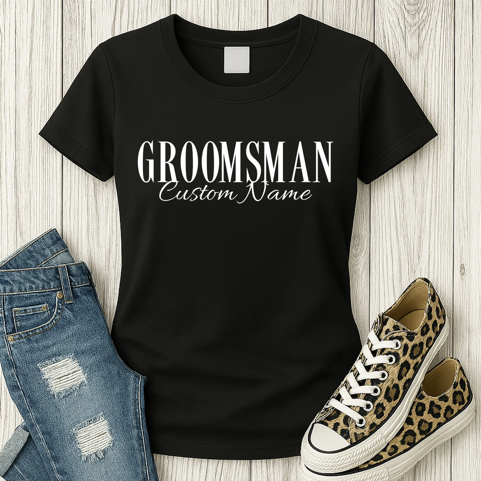 GROOMSMAN Personalized Bachelor Trip Women's T-Shirt - Front 2