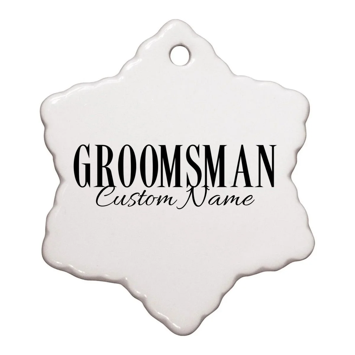 GROOMSMAN Personalized Bachelor Trip Ornament - Front