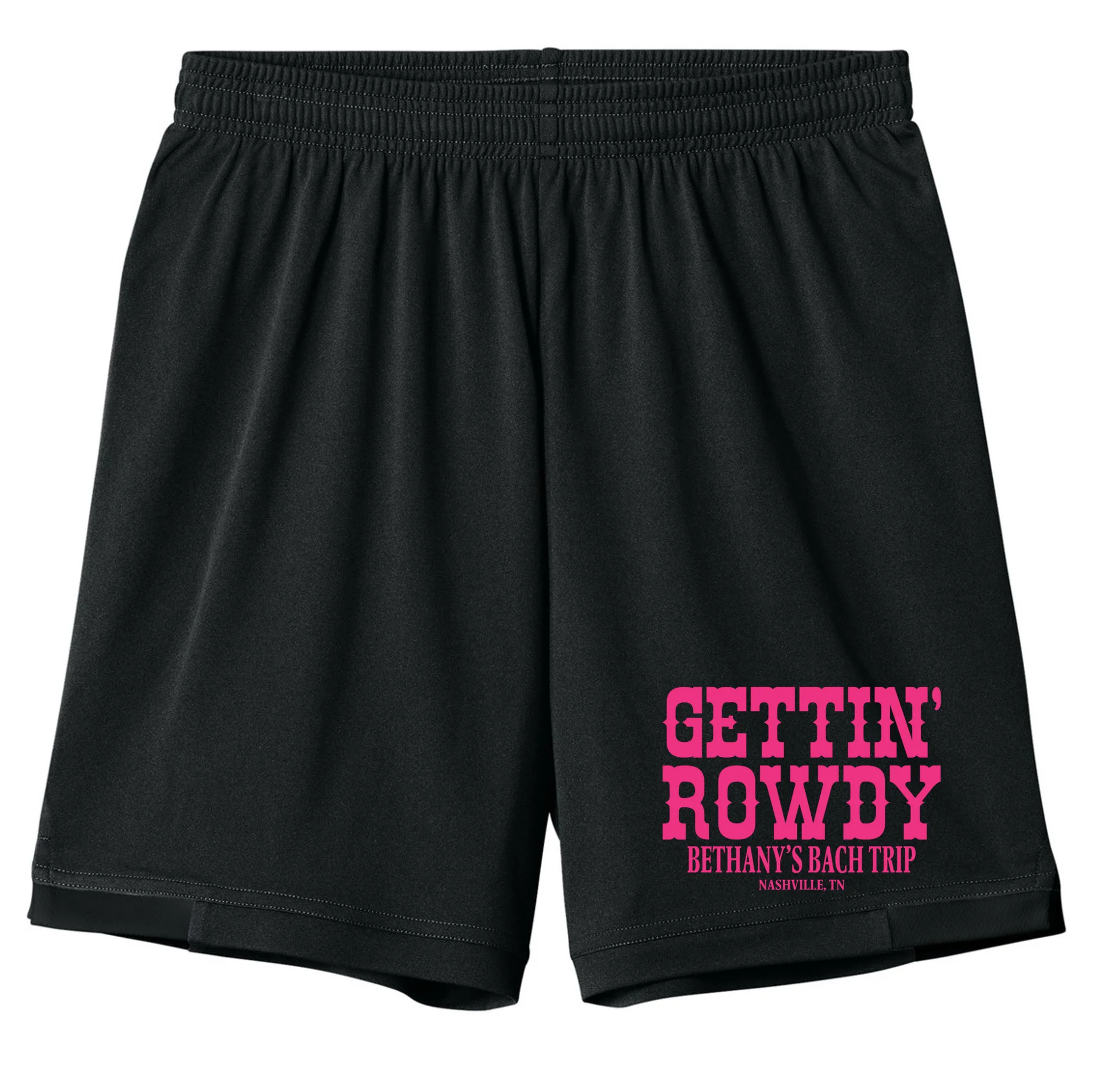 GETTIN' ROWDY Custom Bachelorette Trip Personalized Name Kids Shorts - Front