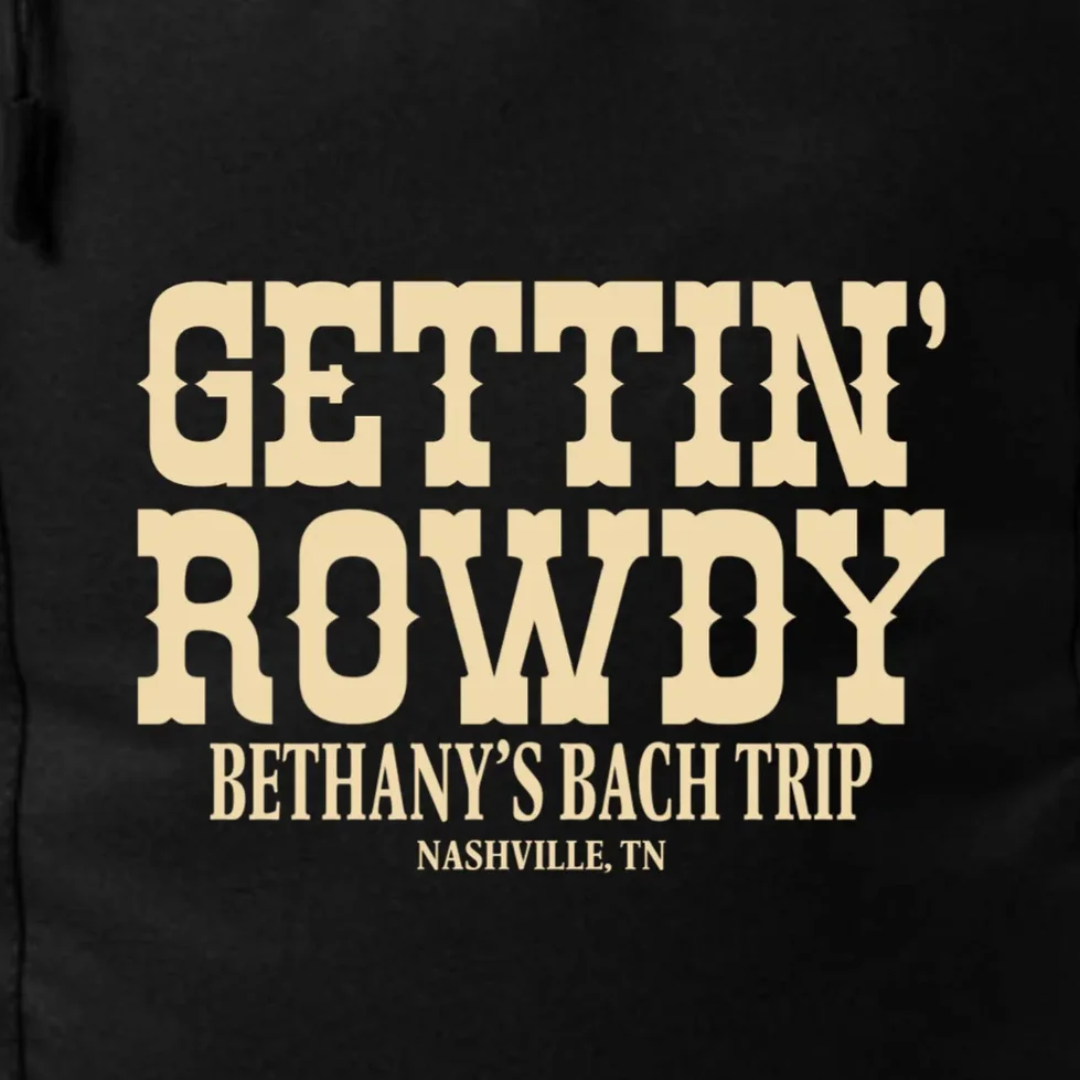 GETTIN' ROWDY Custom Bachelorette Trip Personalized Name Backpack - Front - Close-up