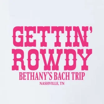 GETTIN' ROWDY Custom Bachelorette Trip Personalized Name Men's Polo - Front - Close-up