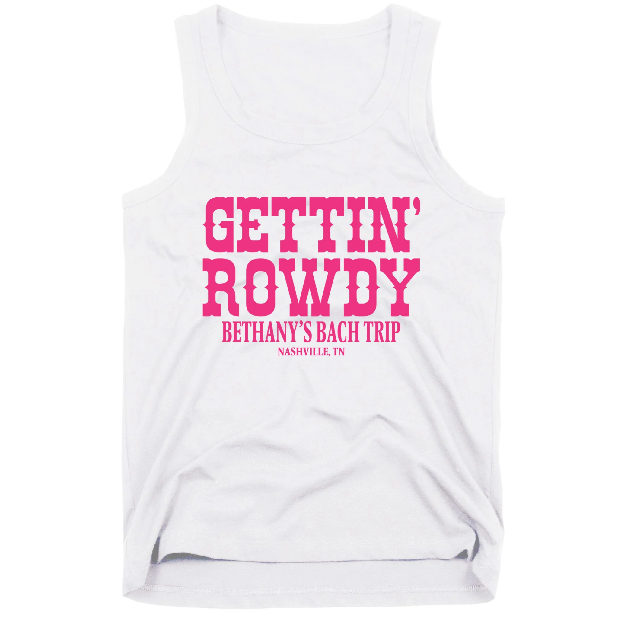 GETTIN' ROWDY Custom Bachelorette Trip Personalized Name Men's Tank Top - Front
