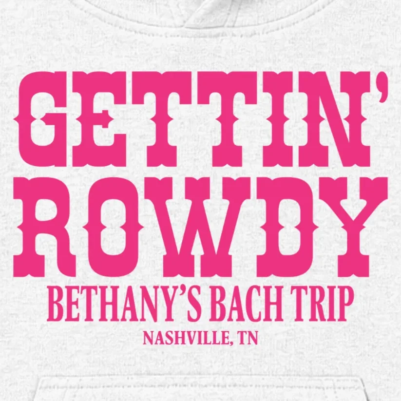 GETTIN' ROWDY Custom Bachelorette Trip Personalized Name Kids Hoodie - Front - Close-up