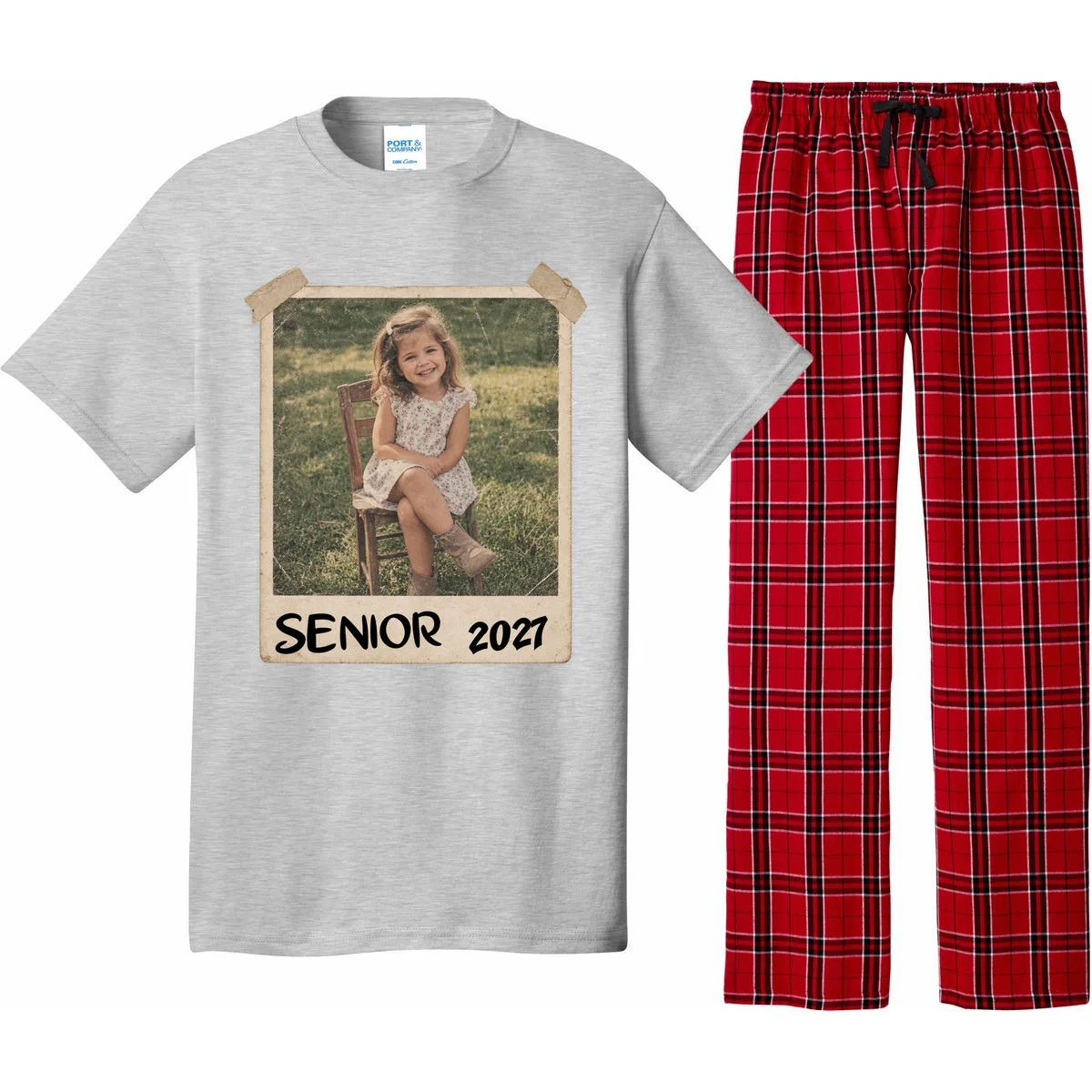 Graduation Senior Photo Custom Keepsake - Personalized Senior Year Gift Men's Pajamas - Front
