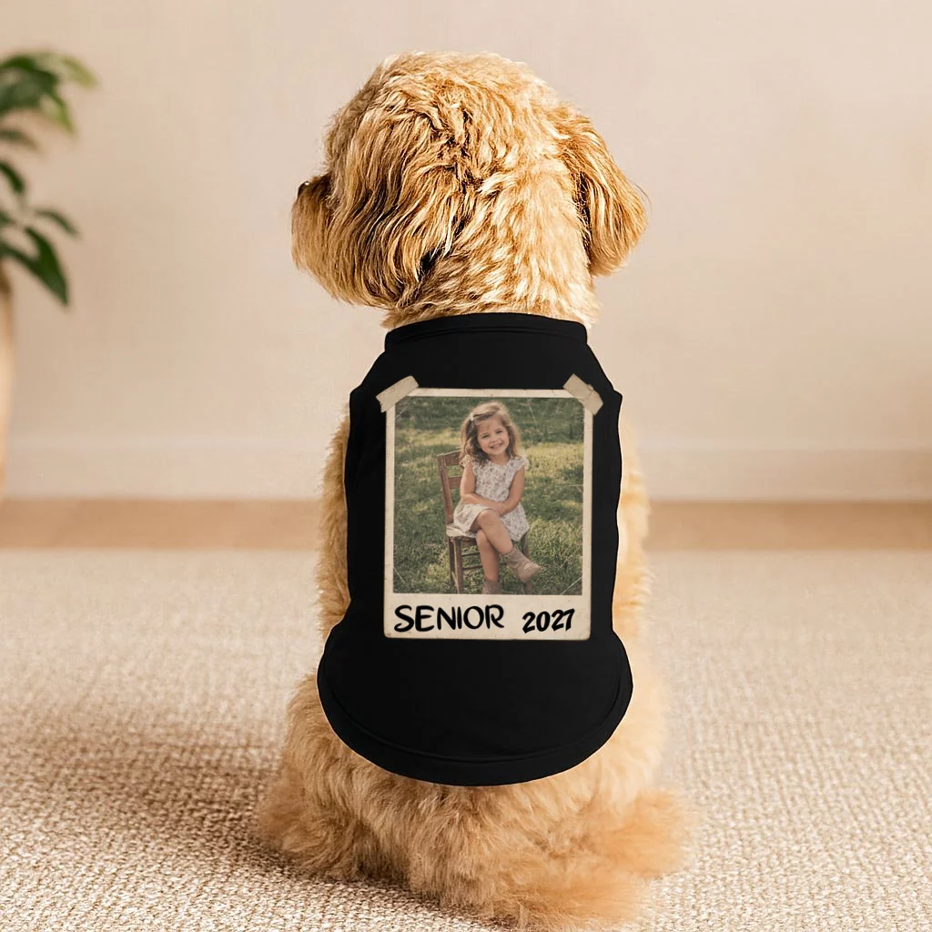 Graduation Senior Photo Custom Keepsake - Personalized Senior Year Gift Doggie Tank - Front 1