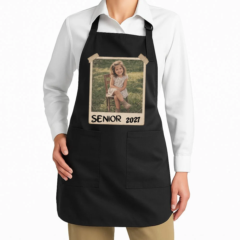 Graduation Senior Photo Custom Keepsake - Personalized Senior Year Gift Apron - Front 1