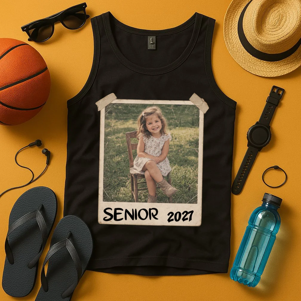 Graduation Senior Photo Custom Keepsake - Personalized Senior Year Gift Men's Tank Top - Front 3