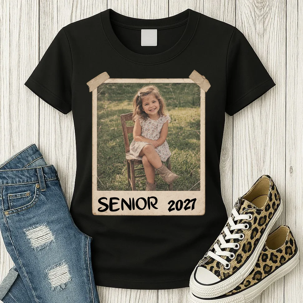 Graduation Senior Photo Custom Keepsake - Personalized Senior Year Gift Women's T-Shirt - Front 2