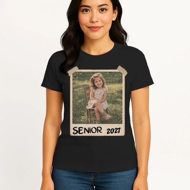 Graduation Senior Photo Custom Keepsake - Personalized Senior Year Gift Women's T-Shirt - Front 3