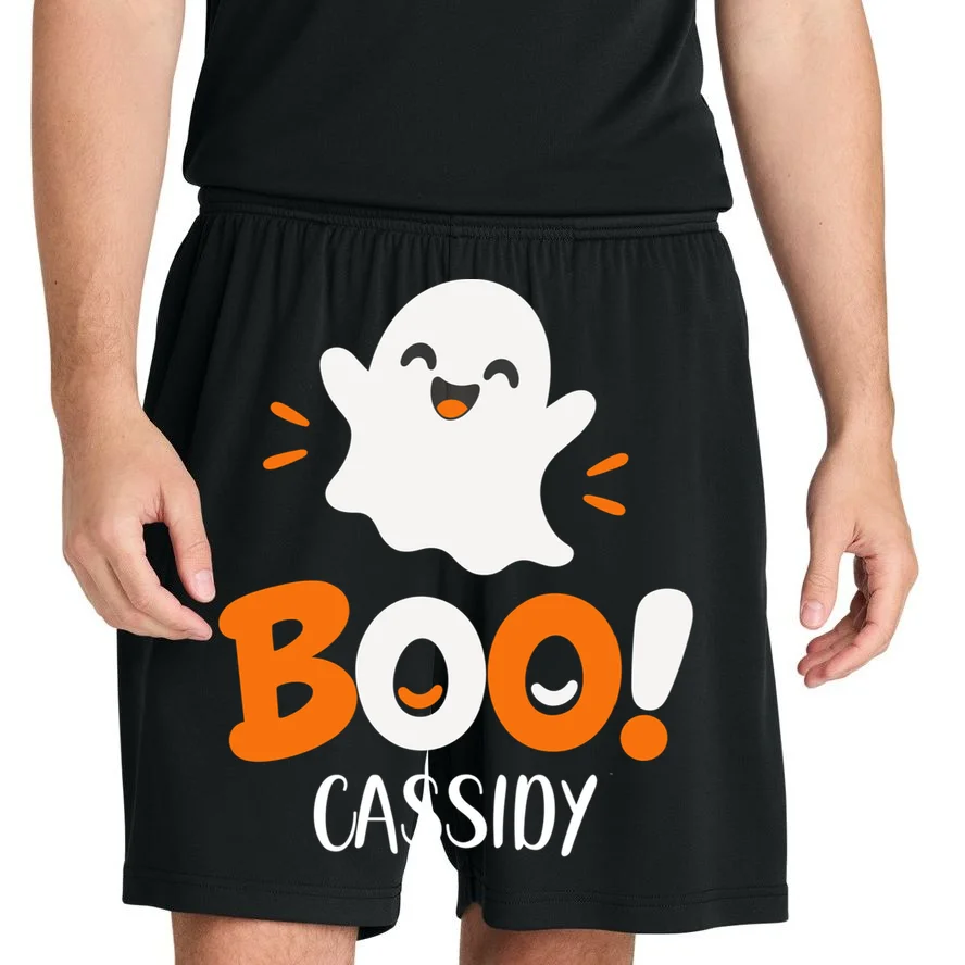 Halloween Boo Name Personalized Custom Gift - Cute Ghost Custom Halloween Design Men's Shorts - Front 1