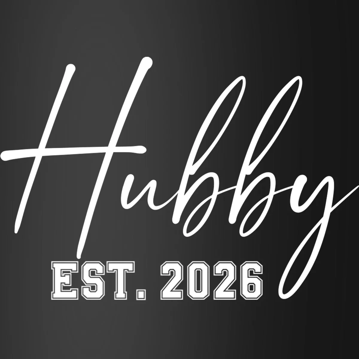 Hubby Est – Customizable Year Wedding Gift for Anniversary Coaster - Front - Close-up