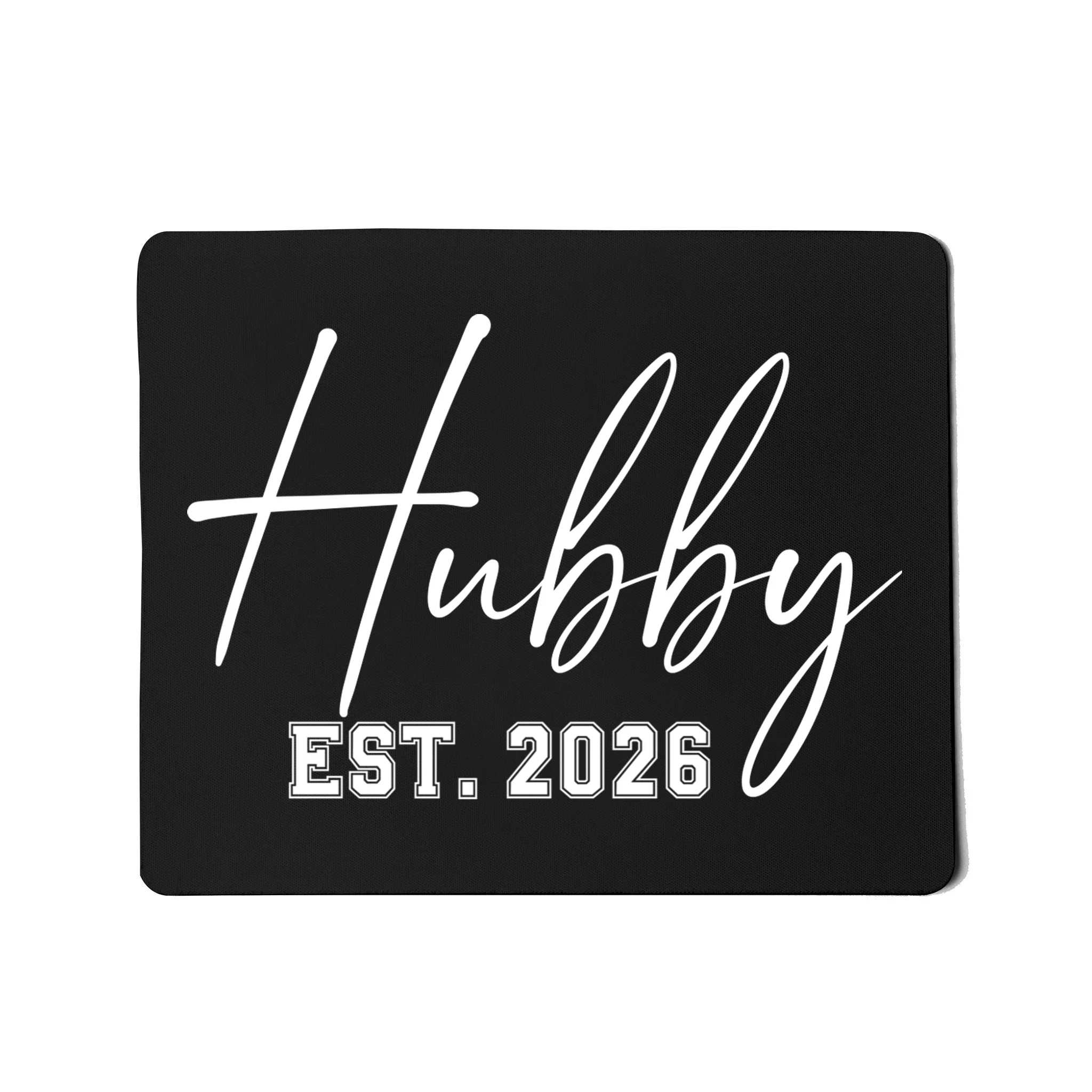 Hubby Est – Customizable Year Wedding Gift for Anniversary Mouse Pad - Front