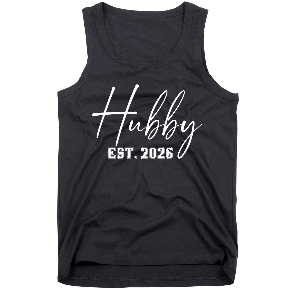 Hubby Est – Customizable Year Wedding Gift for Anniversary Tank Top - Front