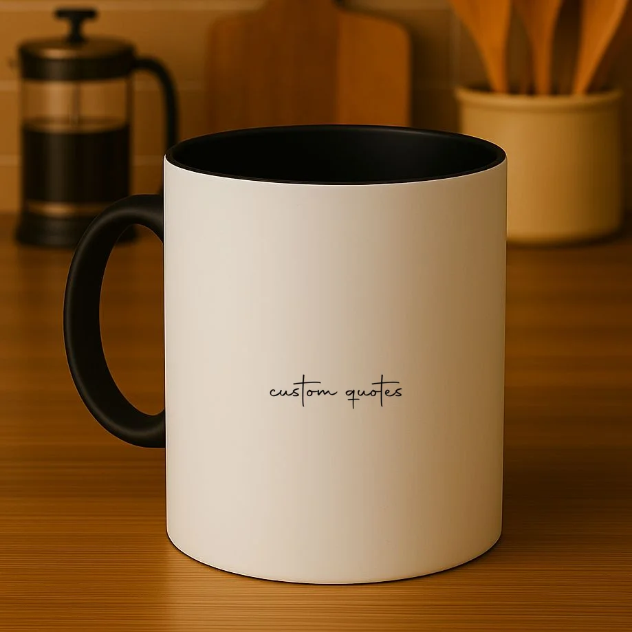 Custom Quote T-shirt - Personalized Text & Inspirational Saying Tee Mug - Front 3