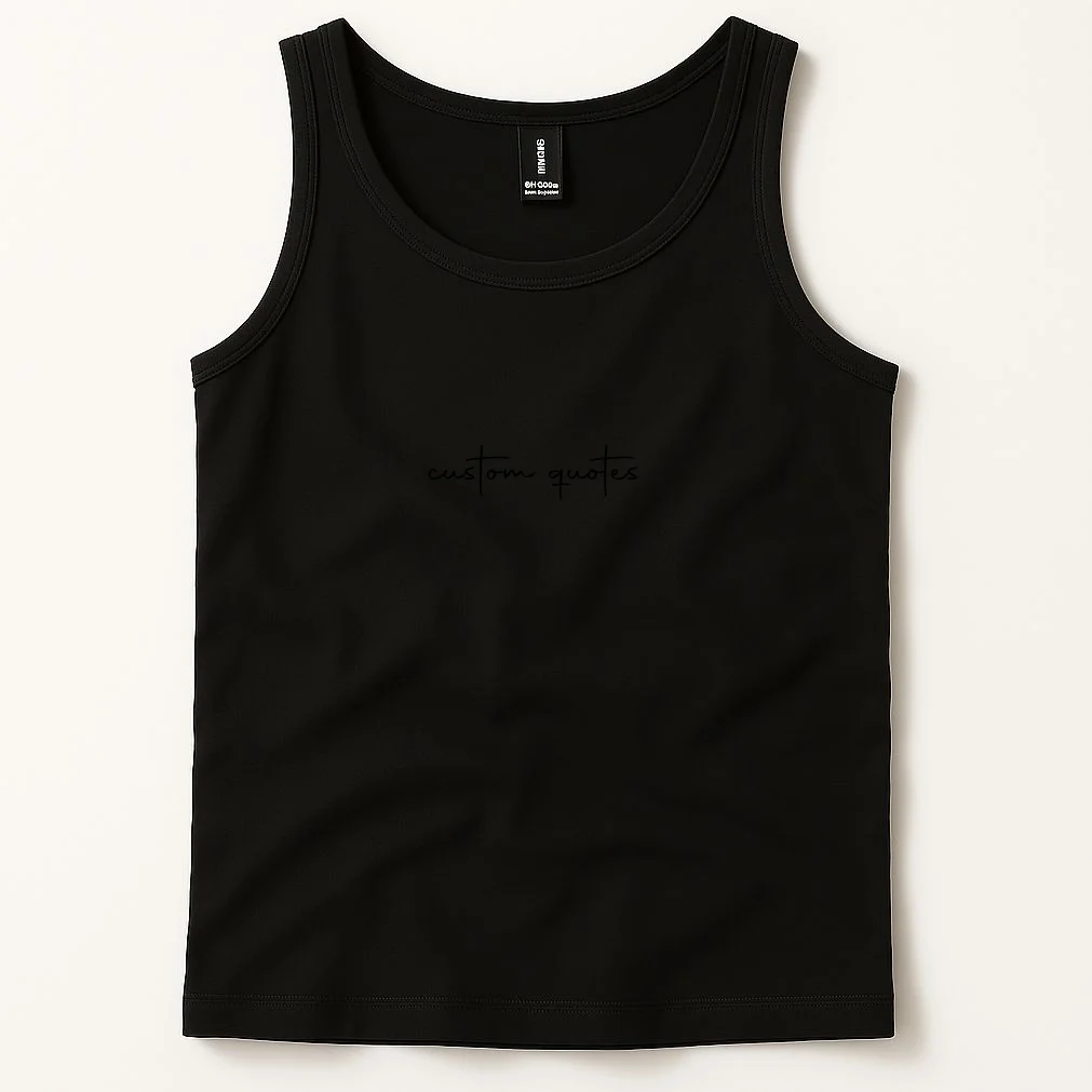 Custom Quote T-shirt - Personalized Text & Inspirational Saying Tee Men's Tank Top - Front 1