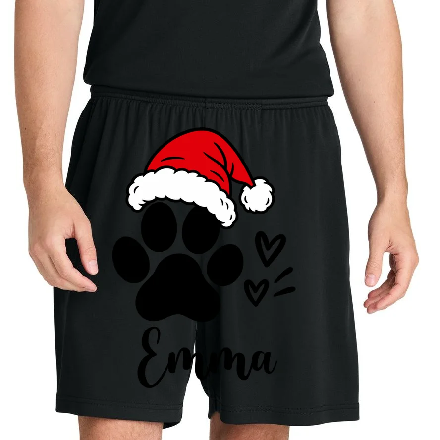 Christmas Black Cat Personalized Pet Gift - Cute Santa Hat Cat Custom Design Men's Shorts - Front 1