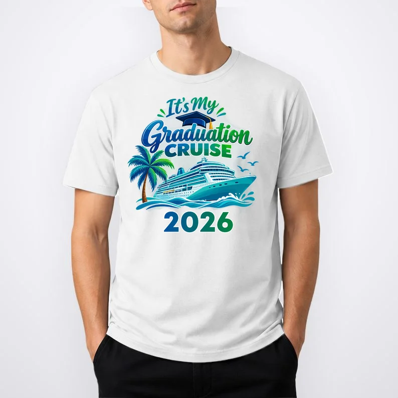Graduation Cruise Custom Year Gift - Personalized Cruise Graduation Class Year Design Men's T-Shirt - Front 1