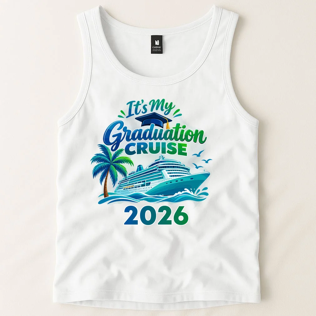 Graduation Cruise Custom Year Gift - Personalized Cruise Graduation Class Year Design Men's Tank Top - Front 1