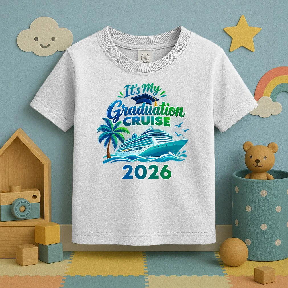 Graduation Cruise Custom Year Gift - Personalized Cruise Graduation Class Year Design Toddler T-Shirt - Front 2