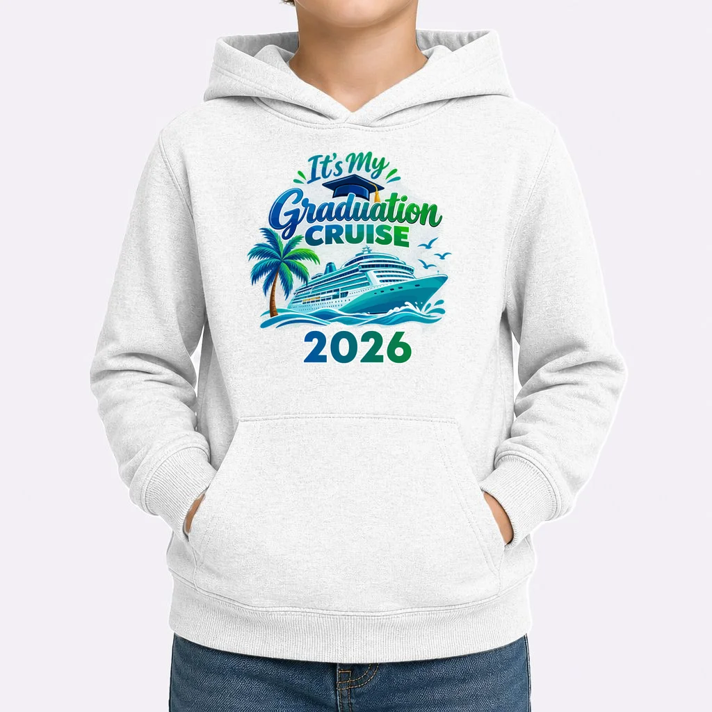 Graduation Cruise Custom Year Gift - Personalized Cruise Graduation Class Year Design Kids Hoodie - Front 1
