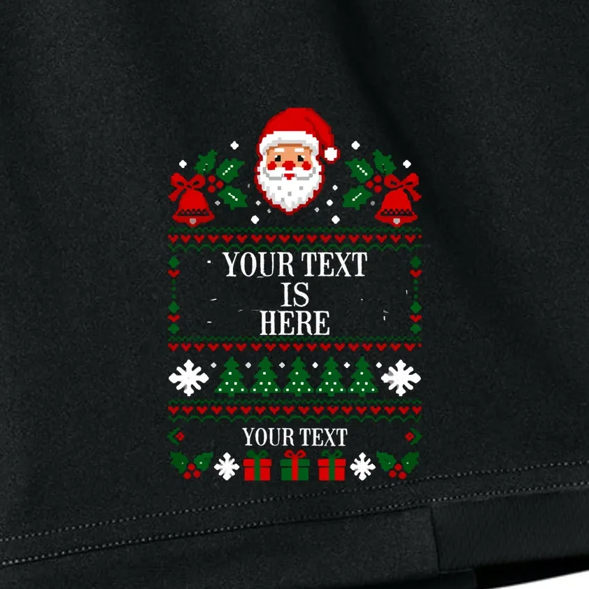 Custom Christmas Text Kids Shorts - Front - Close-up