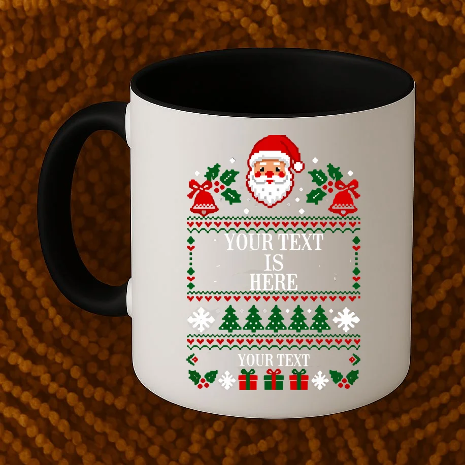Custom Christmas Text Mug - Front 1
