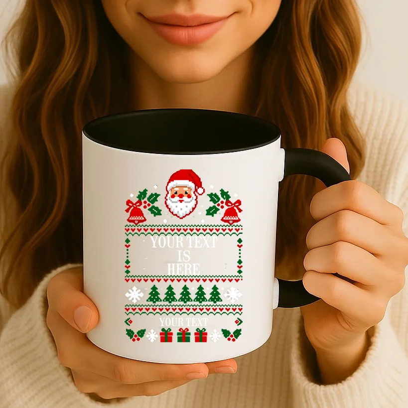 Custom Christmas Text Mug - Front 2