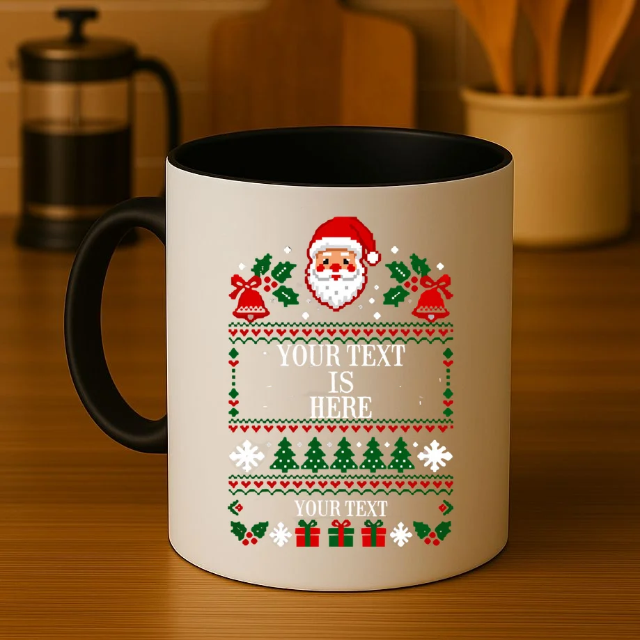 Custom Christmas Text Mug - Front 3