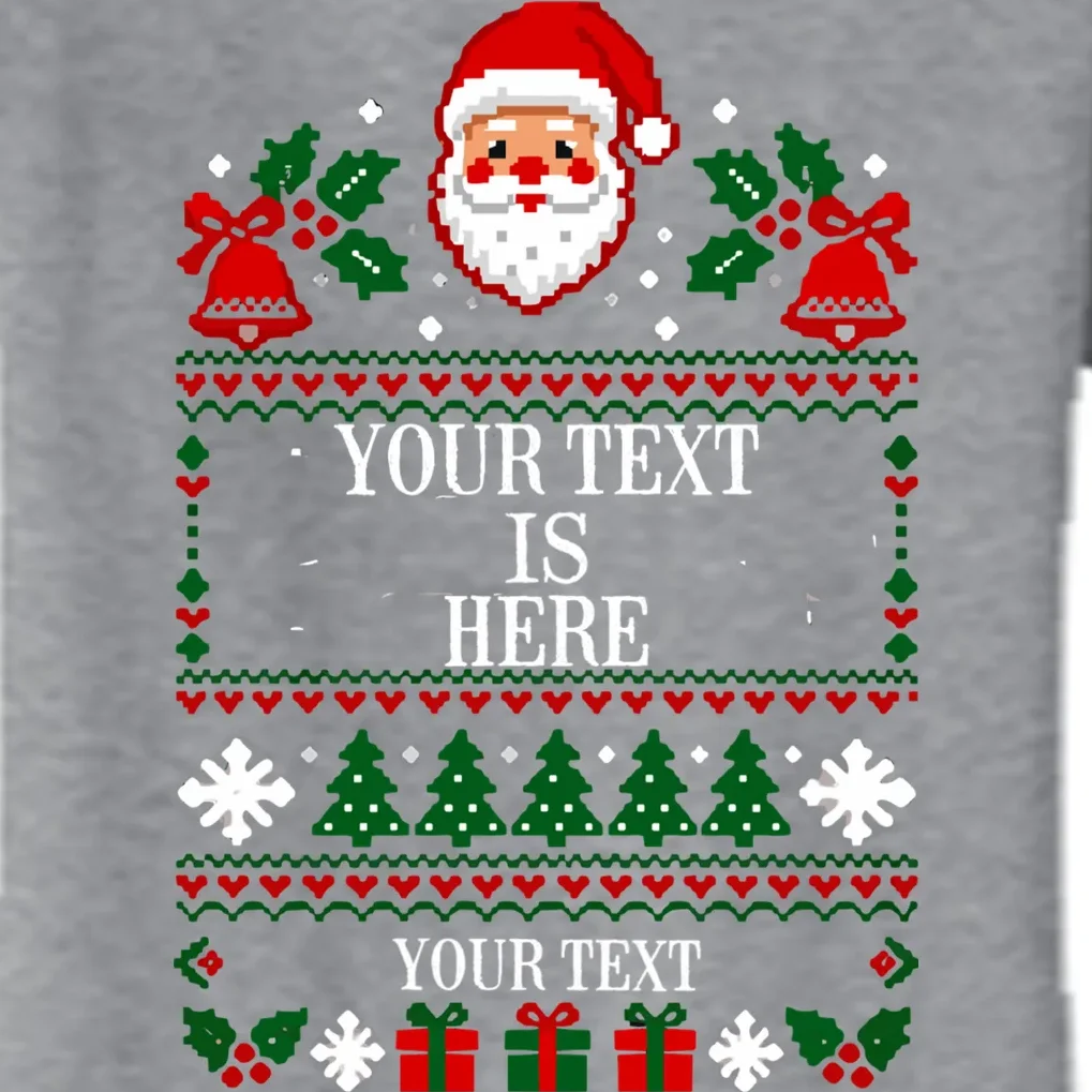Custom Christmas Text Women's Flannel Pajama Set - Front - Close-up