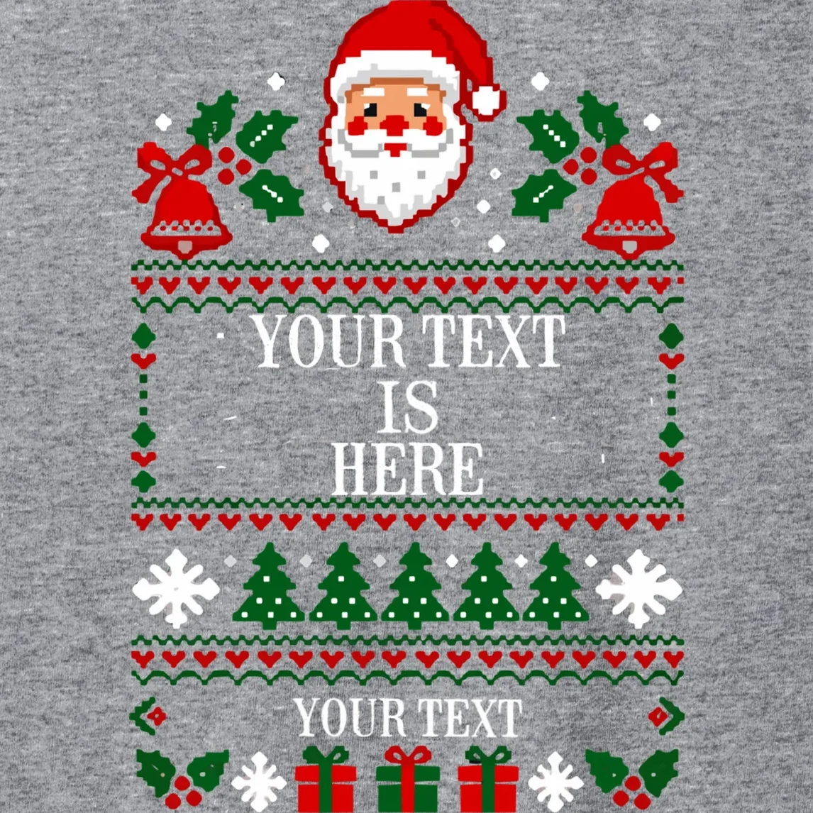 Custom Christmas Text Women's Tank Top - Front - Close-up